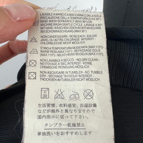 Nani Bon Black Top Stretch Crew Neck Drop Shoulder Classic Pullover Tee Size XXL - Picture 10 of 10